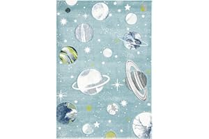SAFAVIEH Carousel Kids Collection Accent Rug - 2' x 3', Teal & Ivory, Non-Shedding & Easy Care, Ideal for High Traffic Areas for Boys & Girls in Playroom, Nursery, Bedroom (CRK103J)