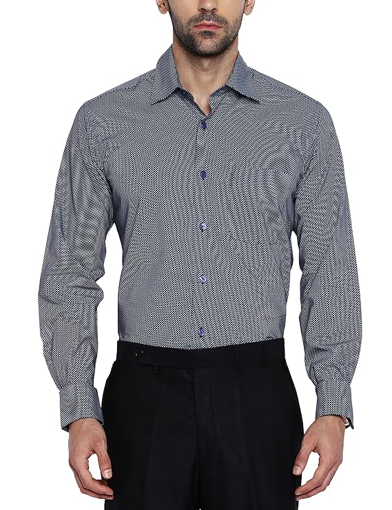 Buy Raymond Men's Formal Shirt (8907254696770_RMSX05619B6_38_Dark Blue