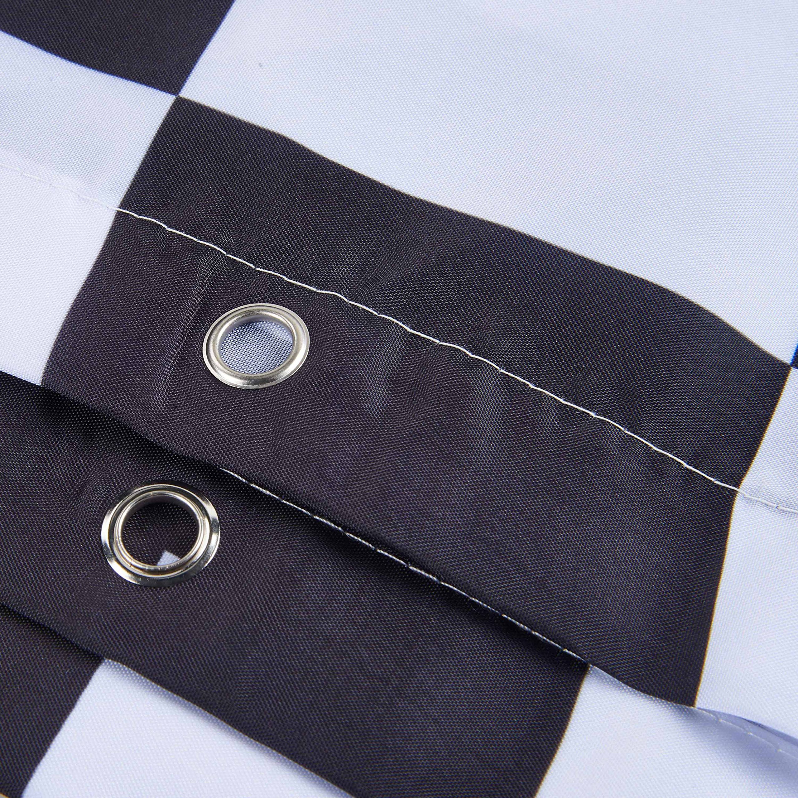 Alibasis Shower Curtain Set with 12 Hooks and Microfiber Matching Rug, Waterproof Thick Fabric Bathroom Mildew Resistant Curtains, 72\