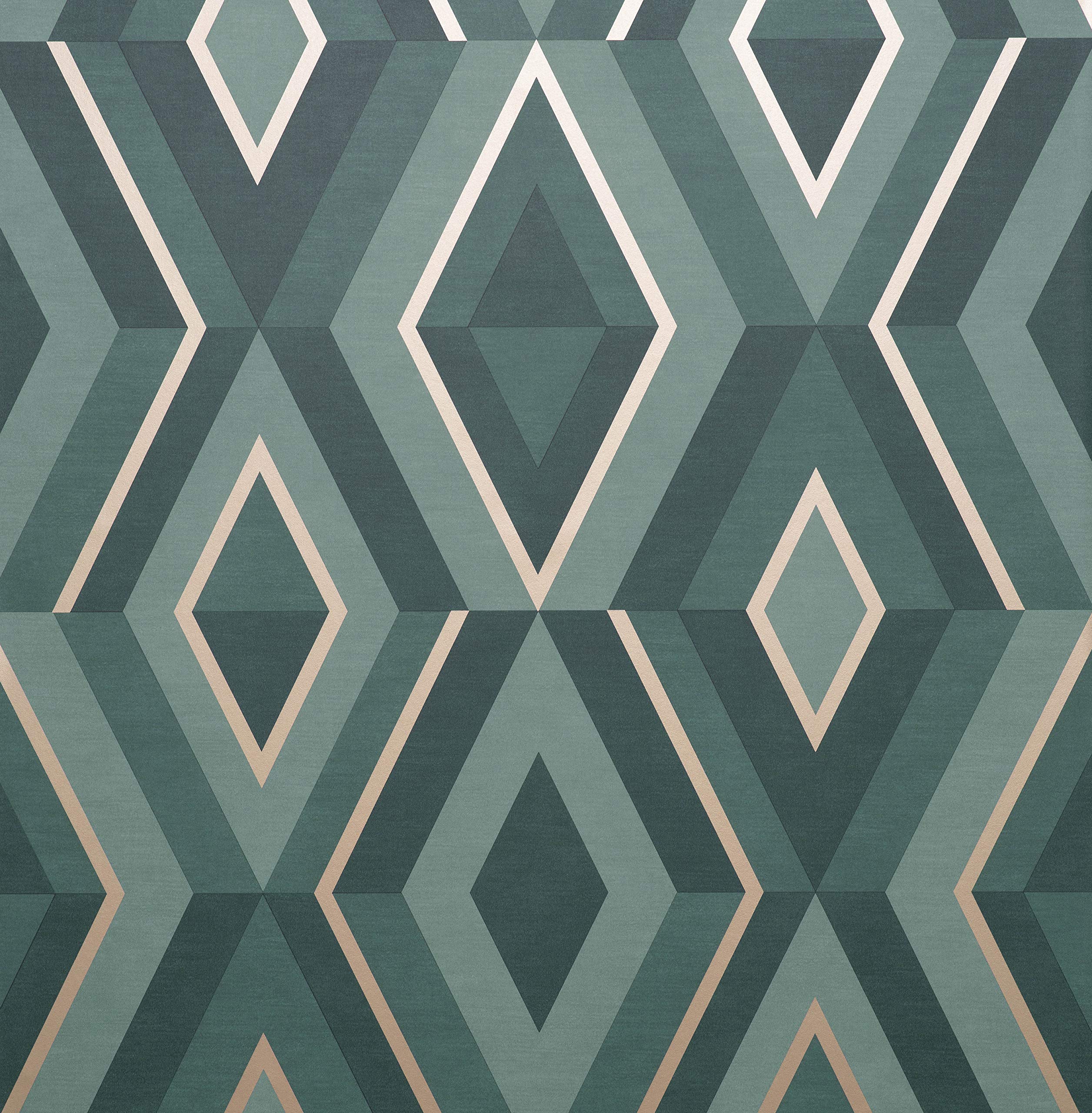 Fine Décor FD42609 Shard Geo Emerald/Gold