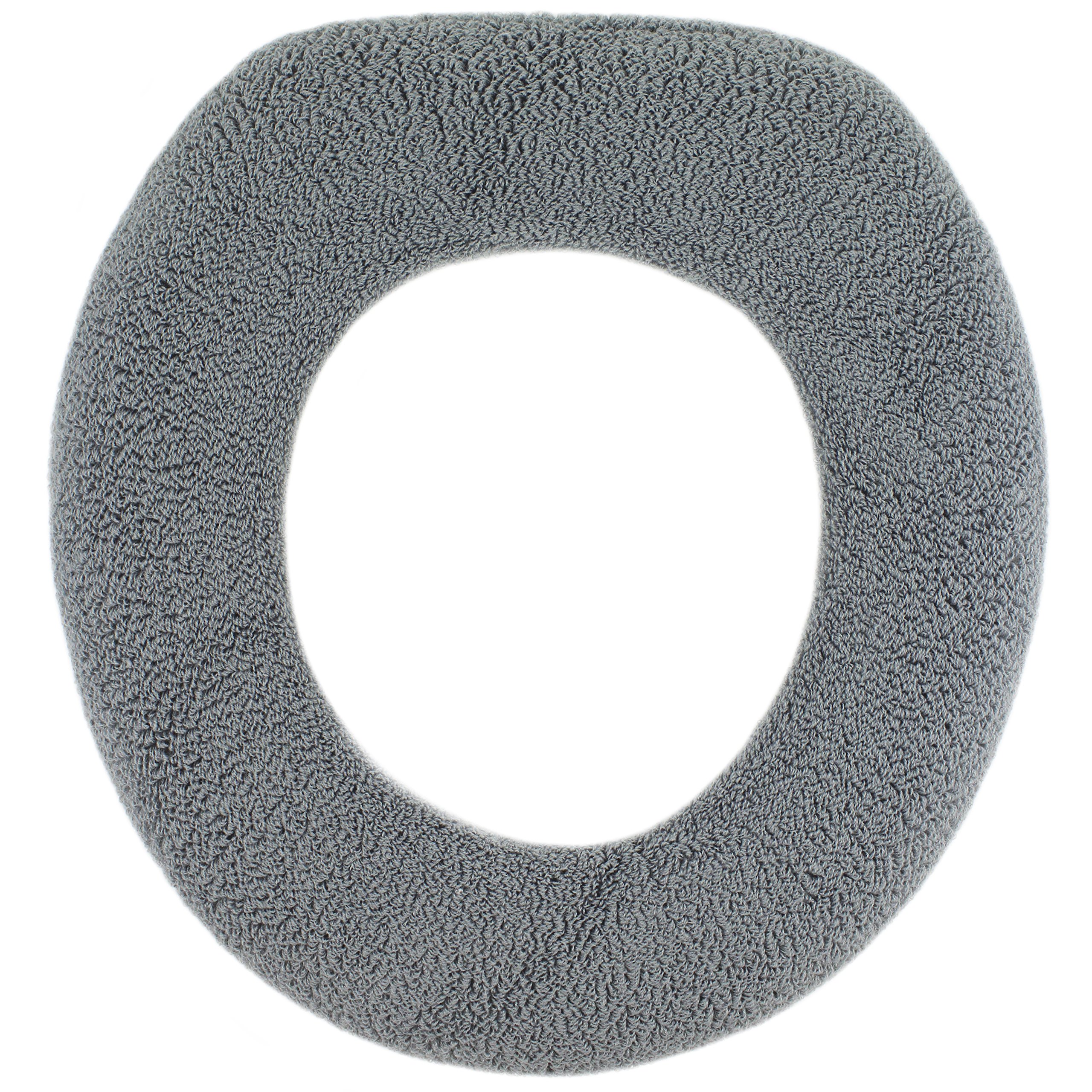Photo 1 of *MINOR DAMAGE - USED*
Warm-n-Comfy Soft Toilet Seat Cover - Plush & Thick Fabric Toilet Seat Warmer for Round & Elongated 14x18" Toilet Seats - Reusable, Machine-Washable, Easy-Install - Gift-Ready Packaging - Frost Gray