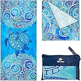 Elite Trend XL Beach Towel for Travel – Extra Large 78x35 Inch w/Bag – Lightweight Microfiber, Compact, Soft, Quick Dry, Sand