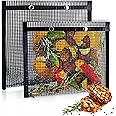 Mountain Grillers Set of 2 (12.83 x 11.73-Inch) Reusable Pouches for Barbeque, Fish -Suitable for Charcoal, Electric Grills, Heat-Resistant & Non-Stick, Perfect Grill Bags for Outdoor Grill
