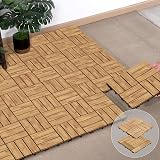 Yaheetech 27 Pcs Decking Tiles 30x30cm Interlocking Outdoor Flooring Natural view 8