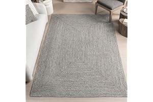 nuLOOM Wynn Braided Indoor/Outdoor Runner Rug, 2' 6" x 6', Light Grey/Salt and Pepper