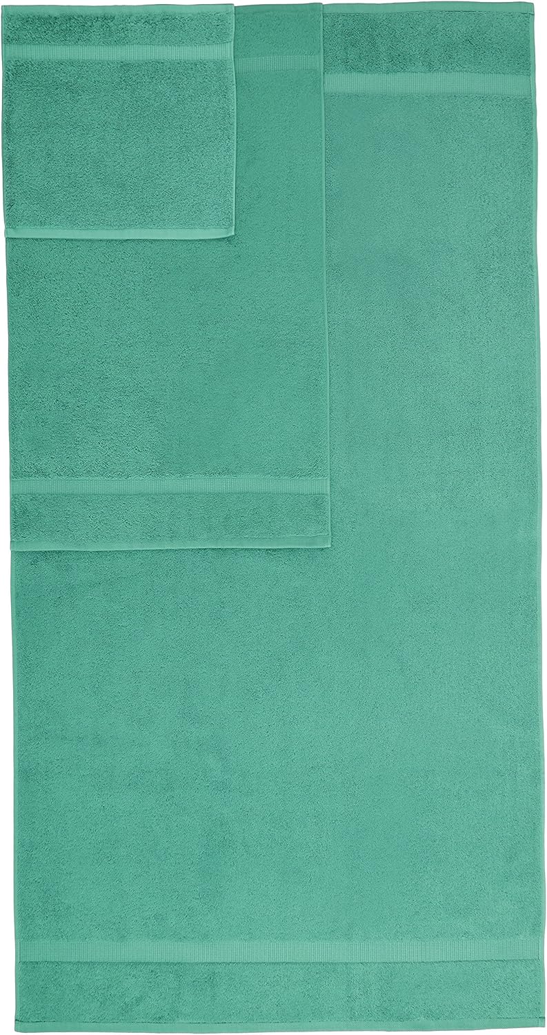 Pinzon Organic Cotton Bathroom Towels, 6 Piece Set, Mineral Green: Home & Kitchen