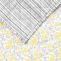 MARTHA STEWART Hailey Floral Yellow King Quilt