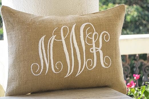 Amazon Com Amore Beaute Handcrafted Customizable Burlap Monogram