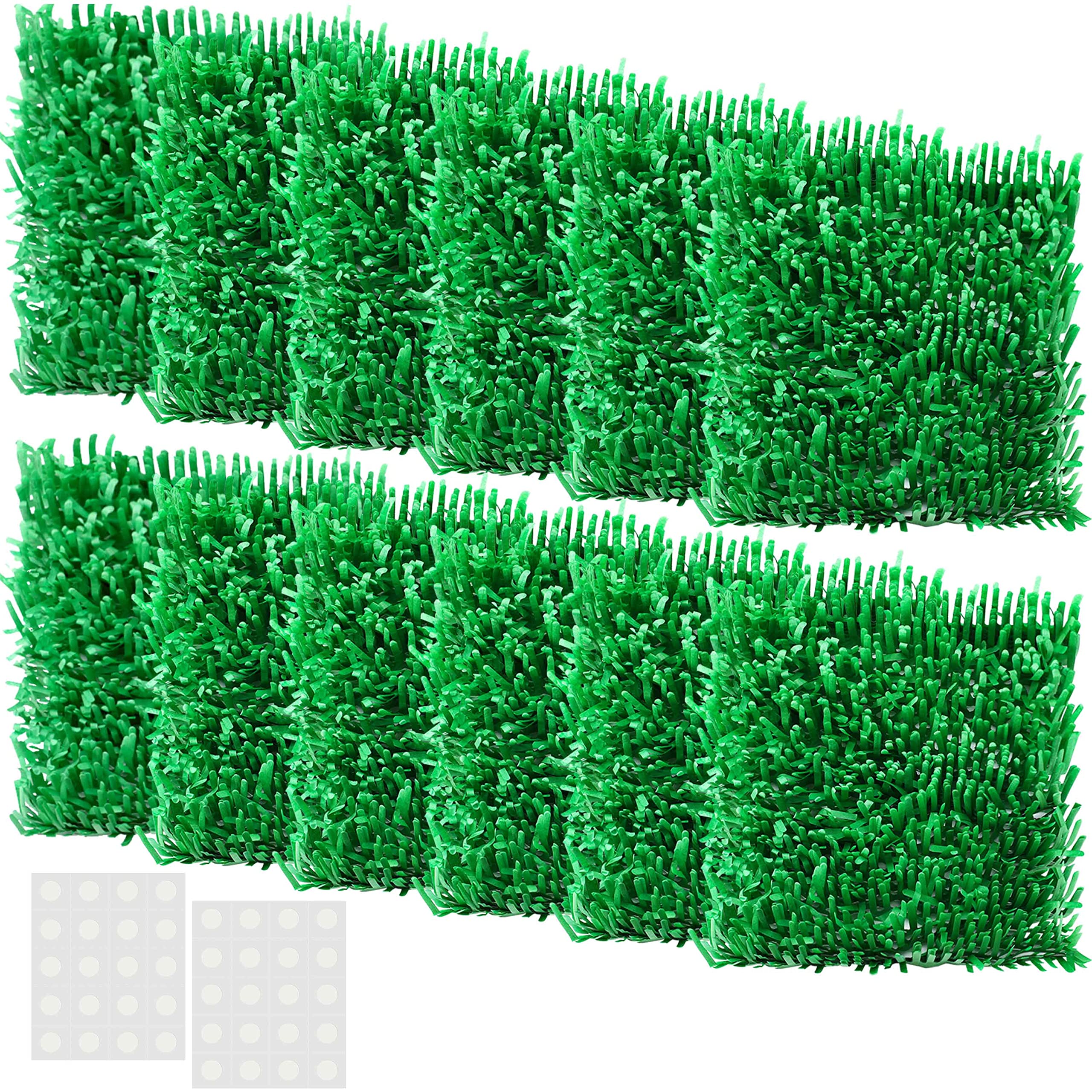 Photo 1 of 12 Pcs Tissue Paper Grass Placemats 15 x 30 Inch Rectangle Turf Mats for Crafts Fake Faux Grass Placemats Artificial Green Decorative Turf Tissue Mat for Golf Themed Party Decor