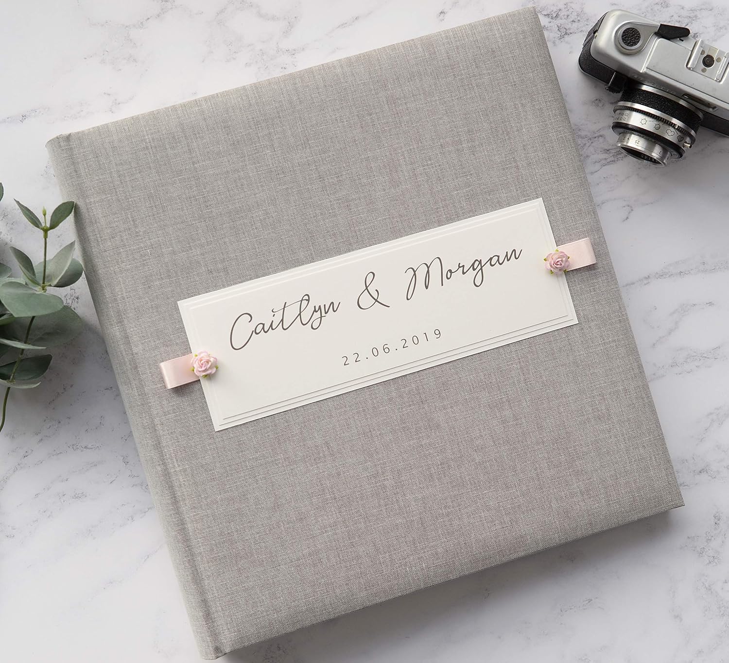 Linen Photo Album Personalised 50 pages / 100 sides Amazon.co.uk