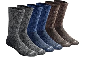 Dickies Men's Dri-Tech Essential Moisture Control Crew Socks (6 & 12 Pairs)
