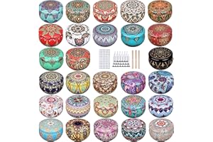 Ahyiyou DIY Candle Tins 2.2oz 28 Pieces 28 Color, Round Containers with Lids, Candle Wicks, Wicks Holder, Wicks Stickers for Candle Making, Arts & Crafts, Storage & More (2.2OZ)