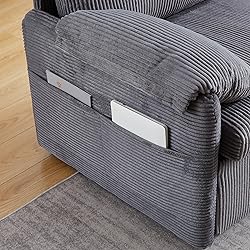 65-Inch Corduroy Loveseat Sofa with Pull Out