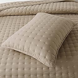 WDCOZY Beige Queen Size Quilt Bedding Sets with