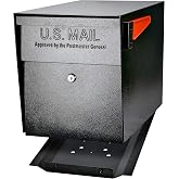 Mail Boss Large Capacity Locking Curbside Post Mount Mailbox, USPS Approved | Patented anti-pry lock, holds weeks of mail, fixed anti-fishing slot fits envelopes and bubble mailers, galvanized steel.