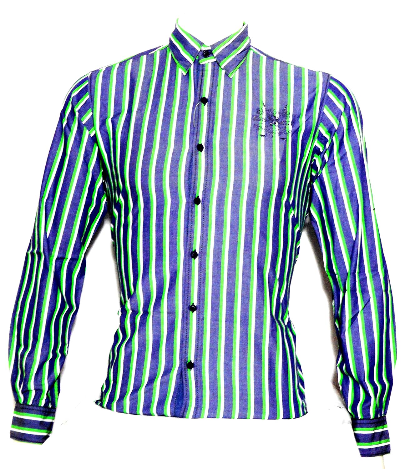 multi coloured striped jeans