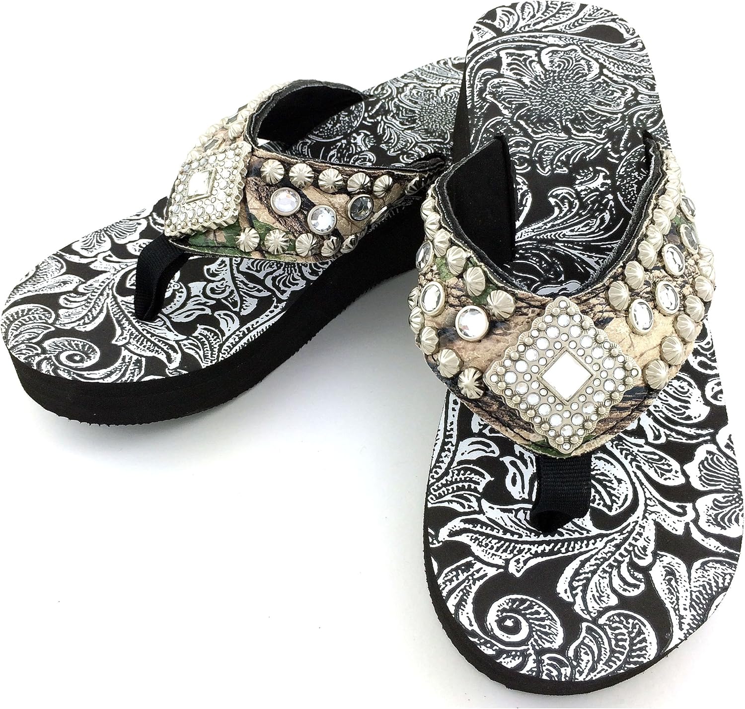 diamond studded flip flops