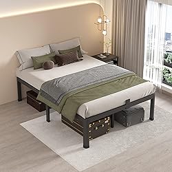 MAF 14 Inch Full Size Metal Platform Bed Frame with