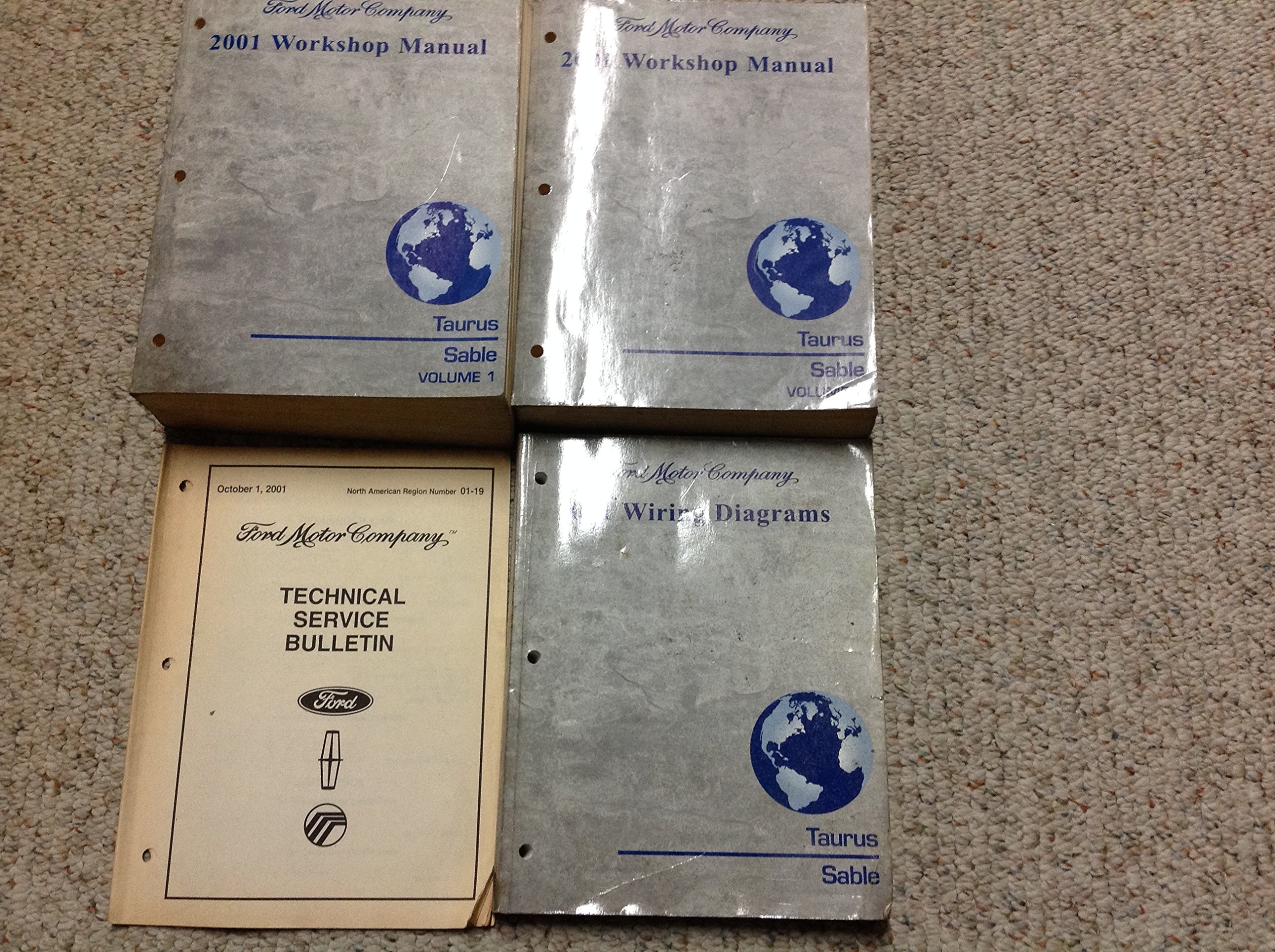 2001 FORD TAURUS MERCURY SABLE Service Shop Repair Manual Set W EWD +  Technical Paperback – 2001