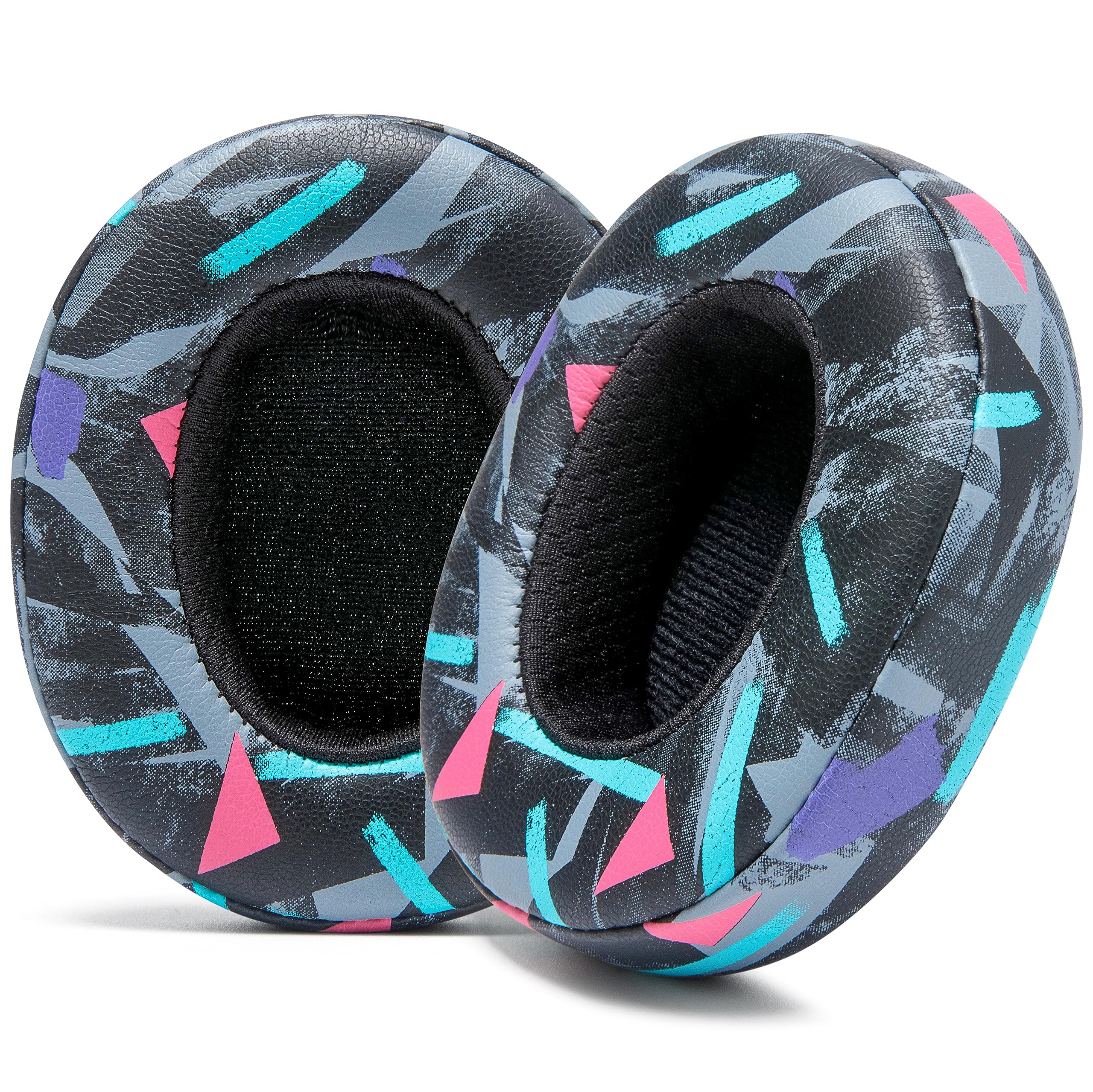 WC Replacement Earpad Cushions for Skullcandy Hesh 3 & Crusher Over-Ear Headphones Made by Wicked Cushions | Improved Durability and Thickness for Improved Comfort and Noise Isolation | 90's Black