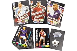 LATHEROK Exclusive Edition Card Set - Contains 55 of The World's Greatest Soccer Stars, Dive into The Ultimate Collection, Great Gift for Any Soccer Enthusiasts (Black)