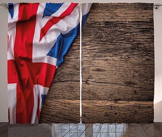 Amazon Com Ambesonne Union Jack Curtains Flag Of United Kingdom