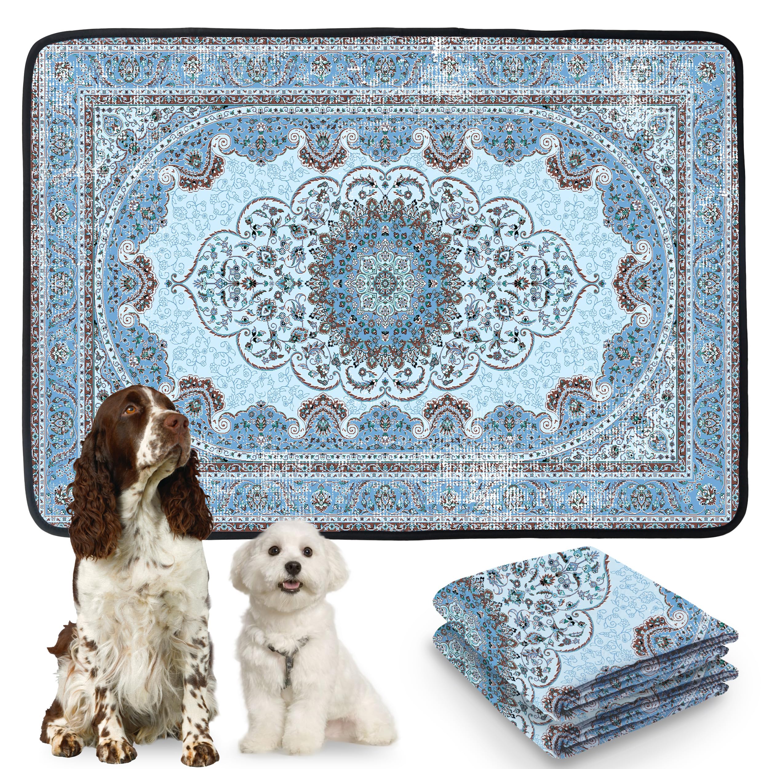 Photo 1 of PatiencET Washable Pee Pads for Dogs Cat Litter Mat 72'' x 72" Super Absorbent Leakproof Reusable Puppy Pads 1 Pcs Puppy Training Pad with Non-Slip Bottom for Potty Whelping Playpen Crate Green