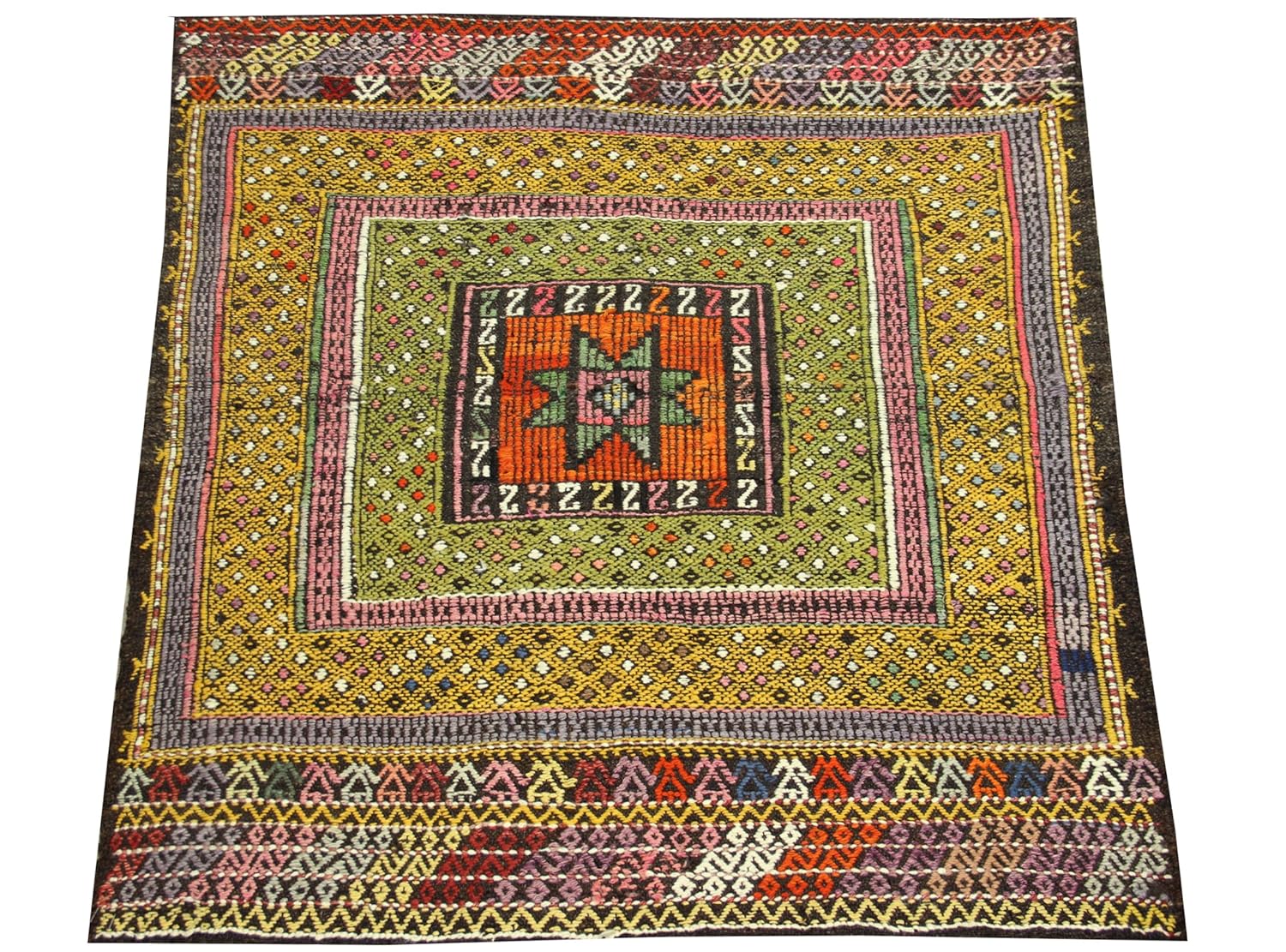 Turkish Kilim rug 3,5x3,4 feet Area rug Old rug Anatolian