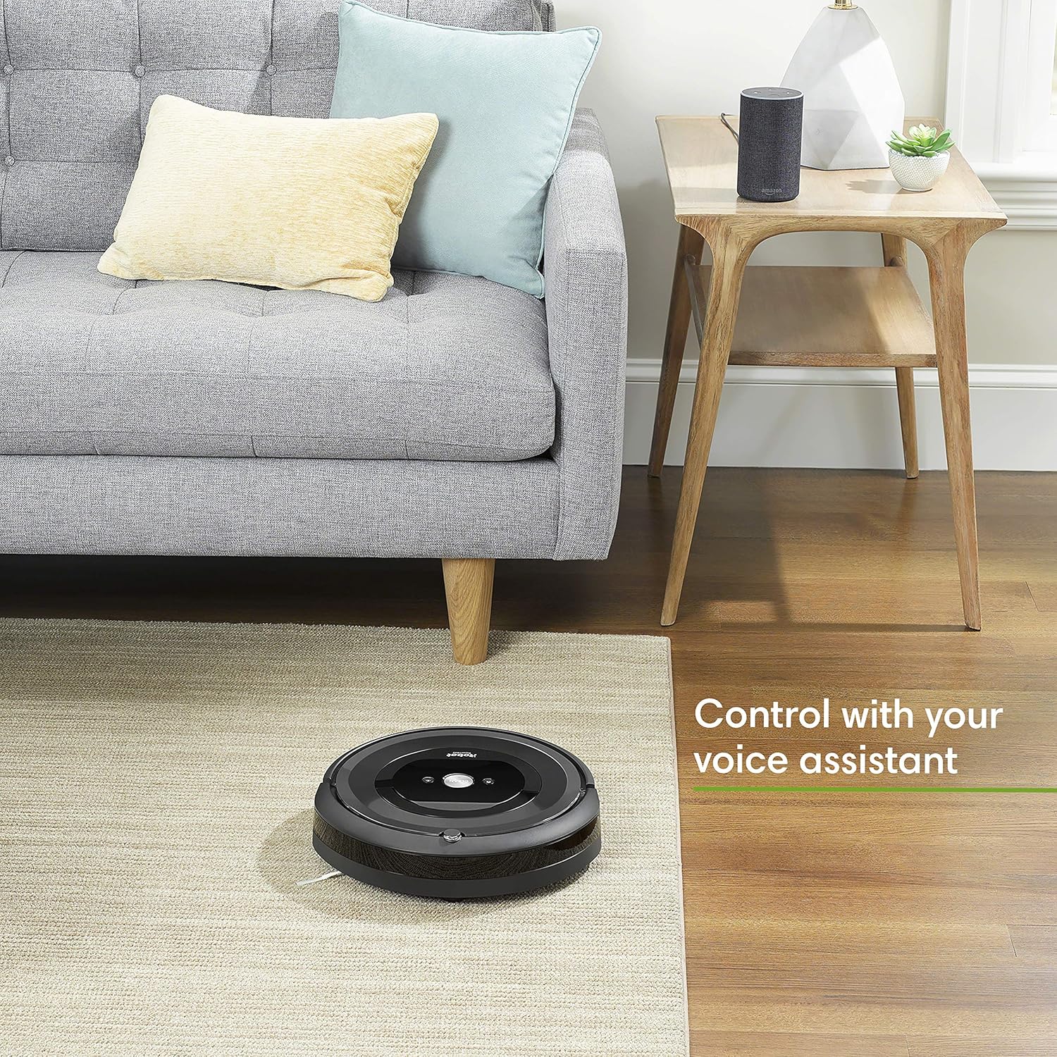iRobot Roomba E5 (5150) Robot Vacuum - Wi-Fi Connected, Works with Alexa, Ideal for Pet Hair, Carpets, Hard, Self-Charging Robotic Vacuum, Black -