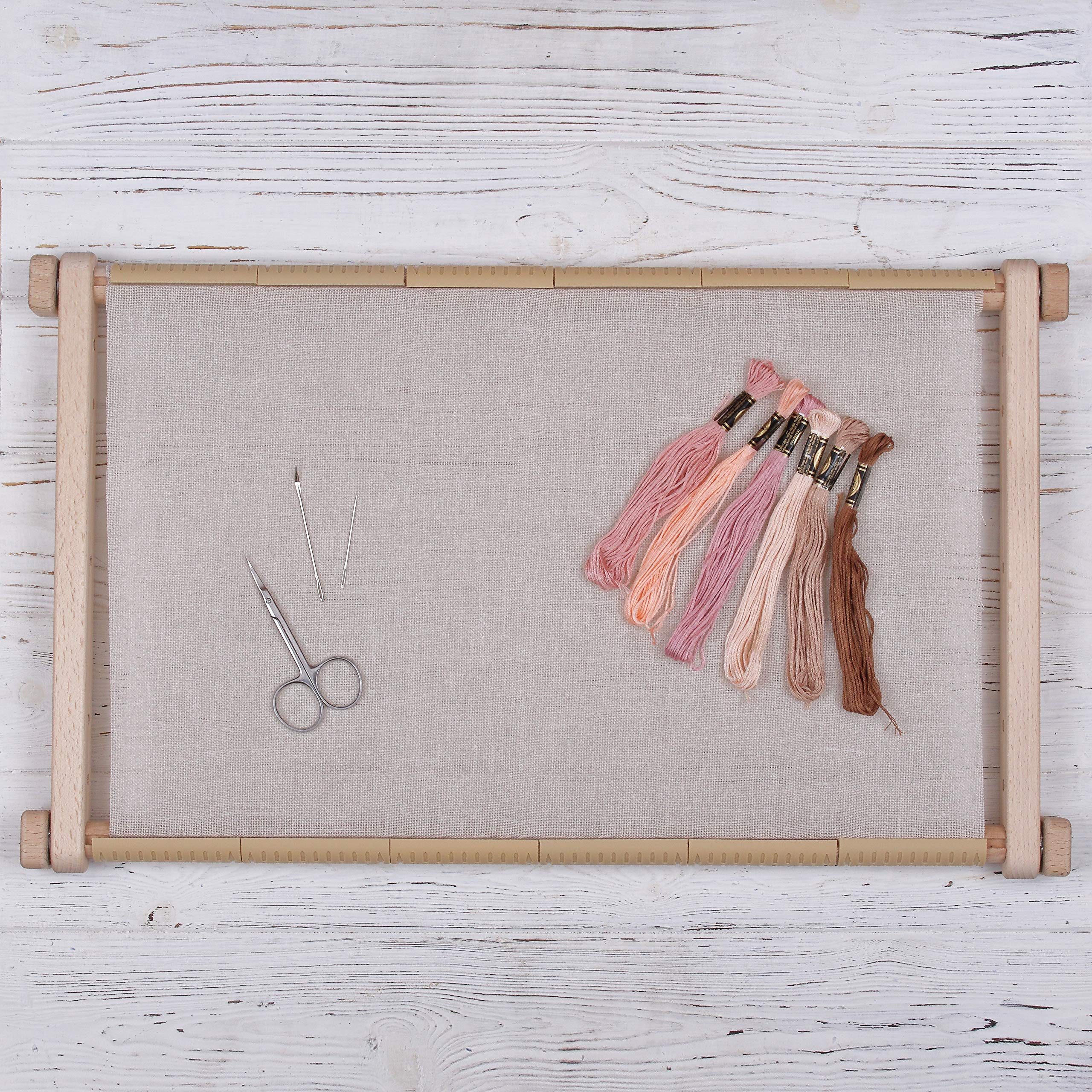 Arabeska Cross Stitch Scroll Frame Set with Plastic Clamps from Beech Hardwood Different Sizes (S/L/SE) (Special Edition)