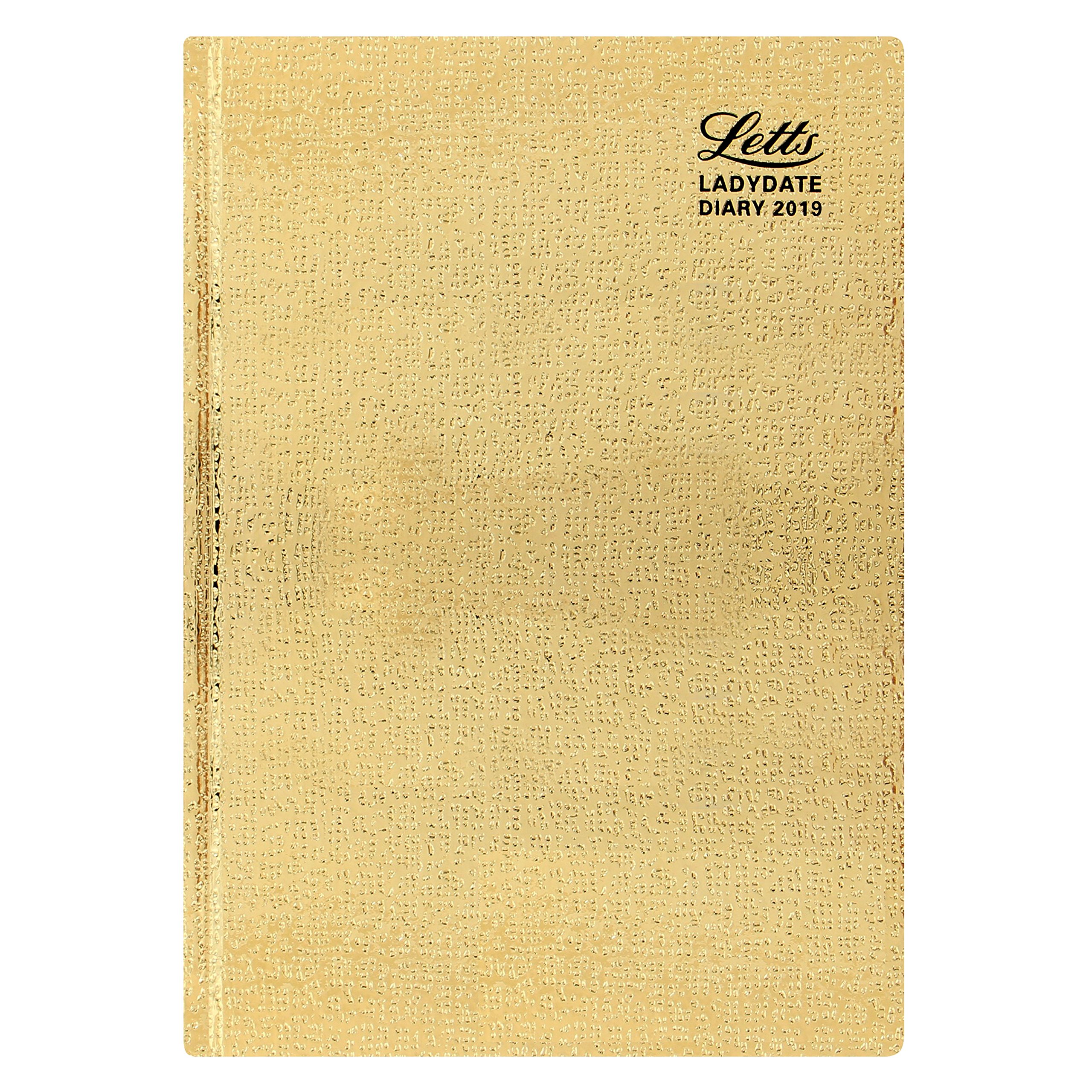 Letts 19-TLADYDESKP A5 Week to View Ladydate Gold 2019 Diary
