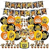 Birthday Party Supplies,Cartoon Robots Balloons Decorations for Robots Party Birthday Balloons, Cupcake Toppers, Cake Toppers