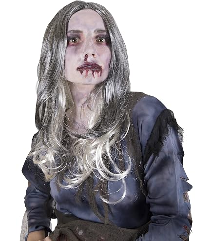 Amazon.com: Fun Costumes Black and White Witch Wig Standard  display picture 2