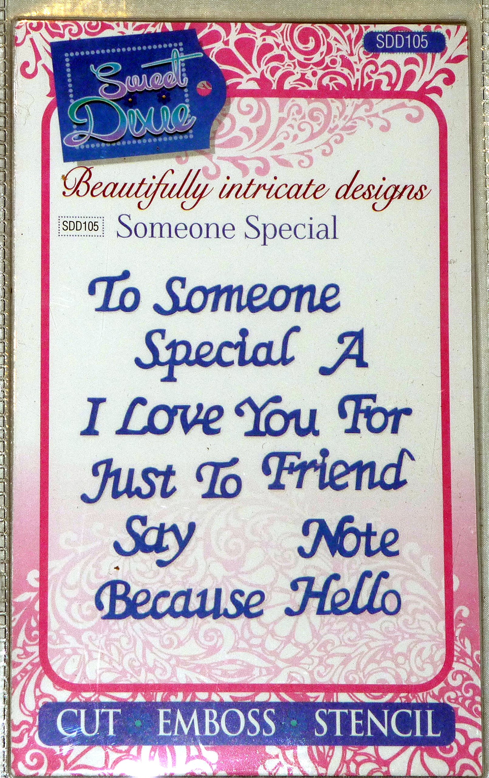 Sweet Dixie SDD105 "Someone Special" Die, Grey, A6