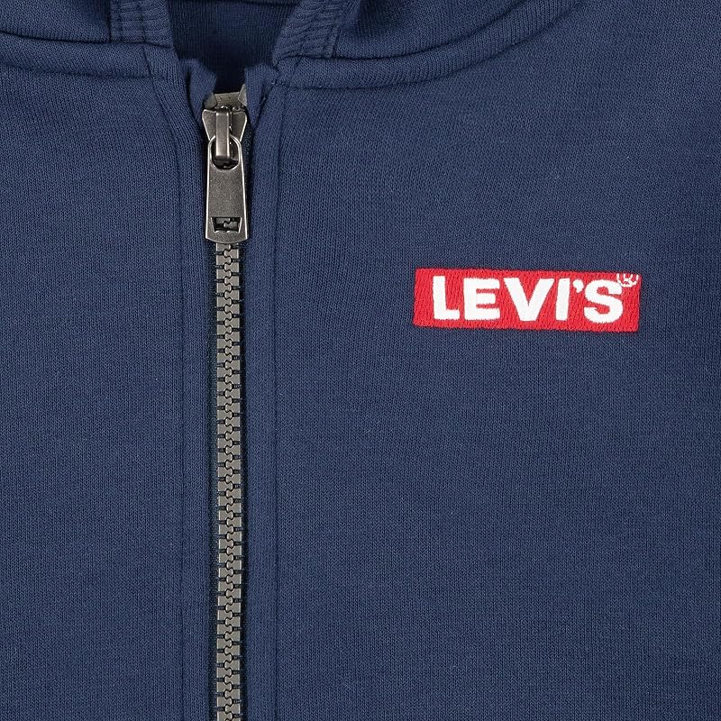 LVN BOXTAB Full Zip Hoodie, Felpe con Cappuccio Bambini e Ragazzi, Blu (Dress Blues), 10 Anni