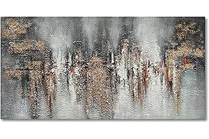 Limiyer Art Hand-painted Landscape Abstract Oil Painting 24x48 Inch Textured Abstract Canvas Wall Art Home wall Decorative art