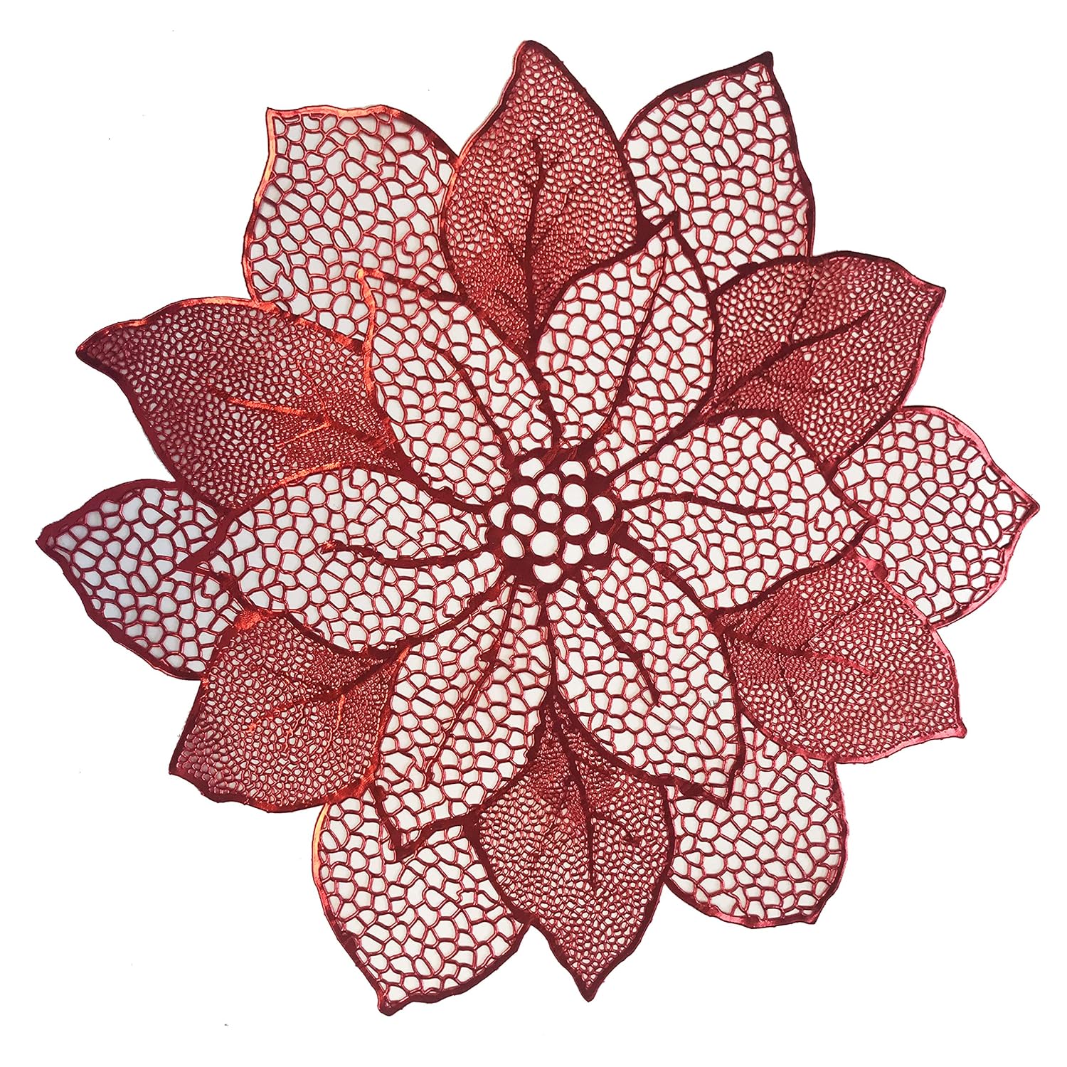 Benson Mills Pressed Vinyl Placemat (Set of 4), 15.5", BloomGold