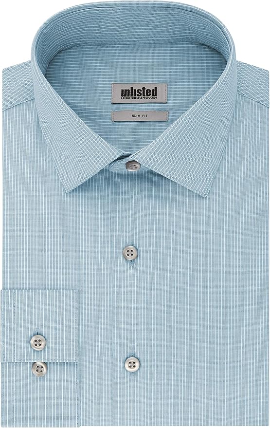 Unlisted by Cole Men's Dress Shirt Slim Fit Checks and Stripes