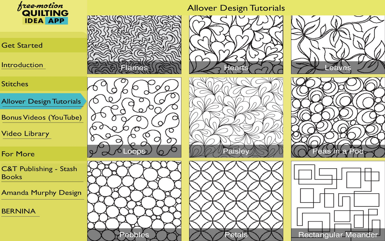 Free-Motion Quilting Idea App