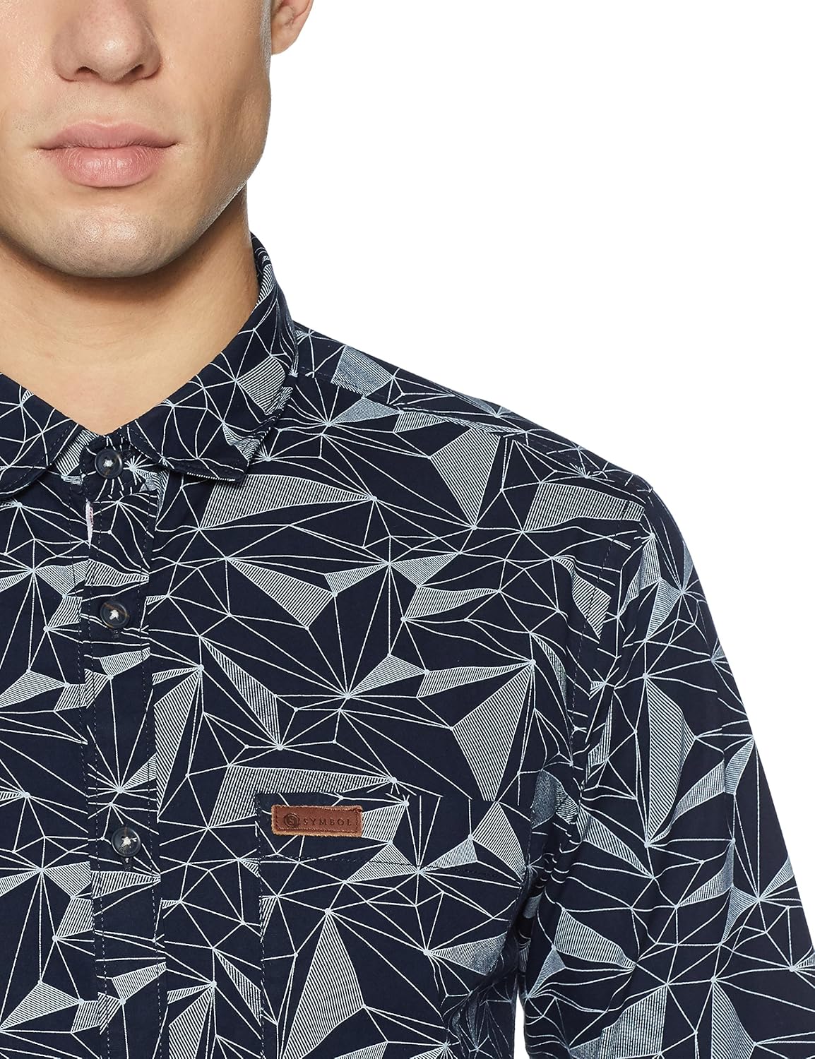 symbol amazon brand men's regular fit casual shirt