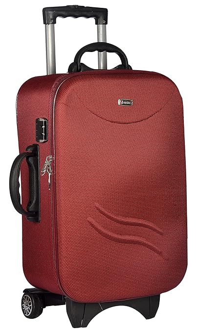 TREKKER Polyester 62 Cms Red Soft Sided Suitcases & Trolley Bags