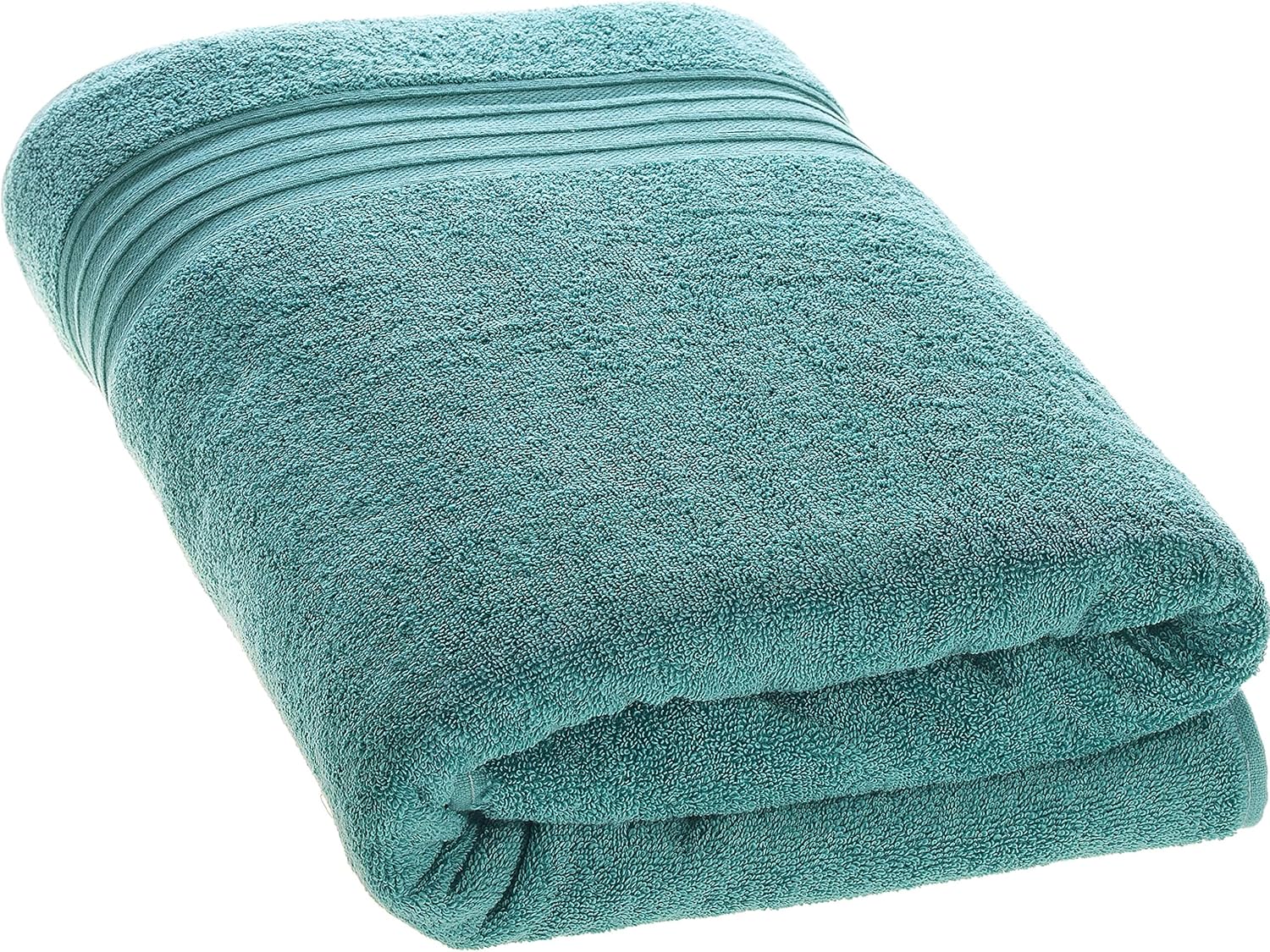 Hammam Linen Jumbo Bath Sheets 35 x 70 Inches Soft and Absorbent, Premium Quality 100% Cotton Large Bath Towels (Green Water, Bath Sheet)