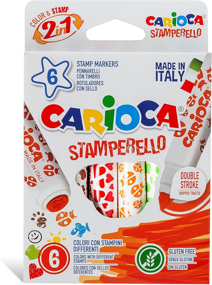 Carioca - Caja de 6 rotuladores (A53542239): Amazon.es: Juguetes y juegos