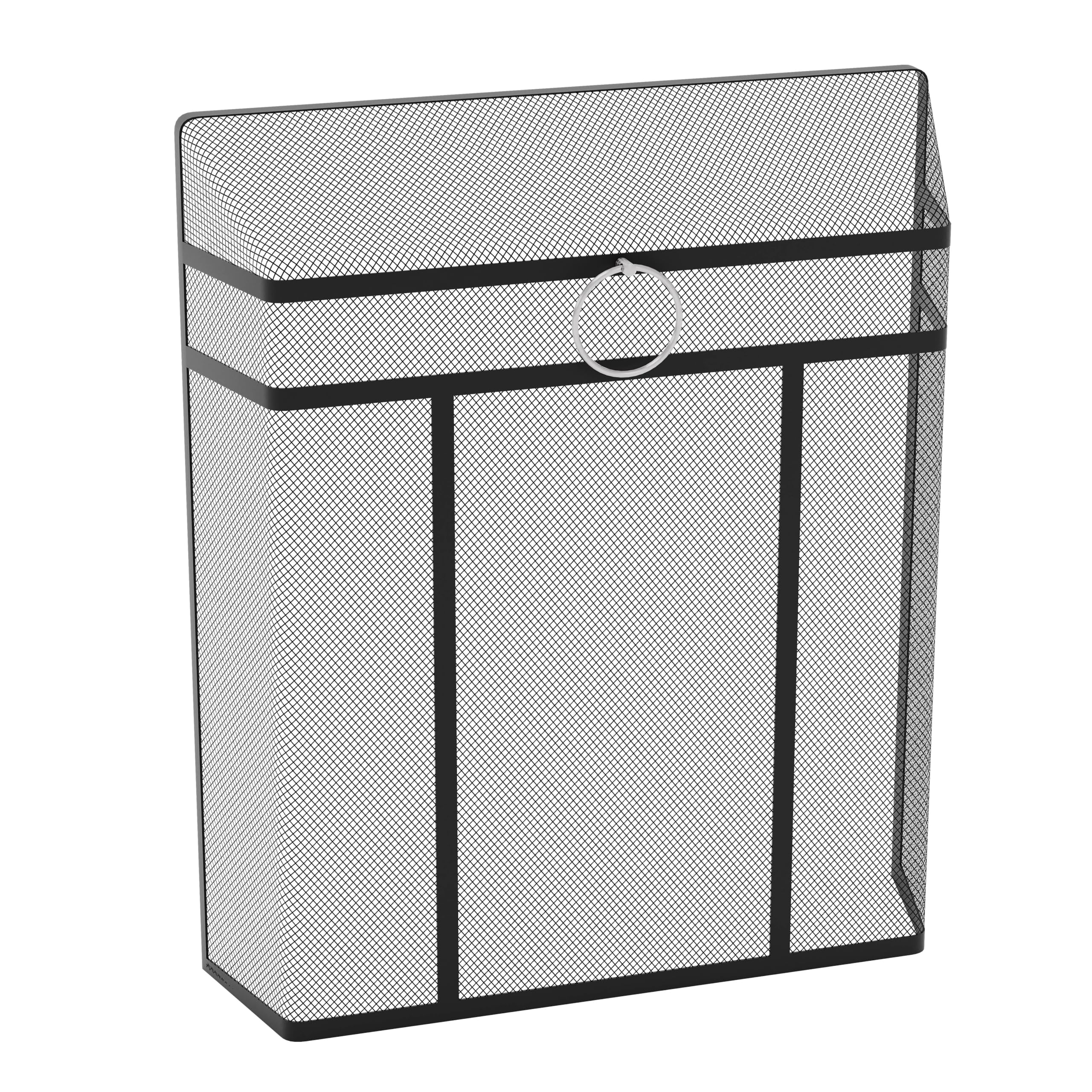 Fire Vida Octon Spark Fire Guard, Metal, Black/Chrome, 28-Inch