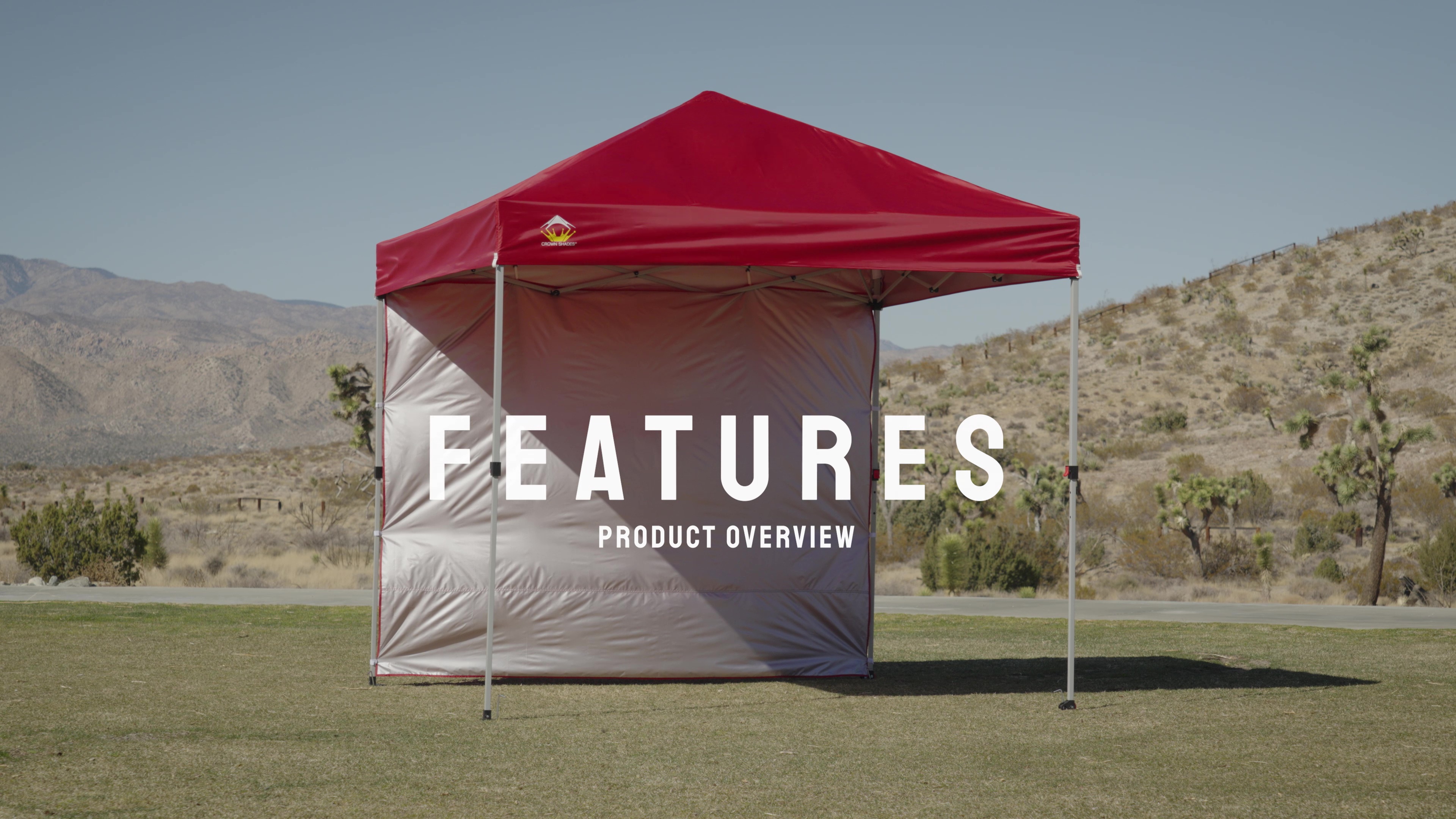CROWN SHADES 8x8 Pop Up Canopy Tent with 1 Side Wall, Easy One-Button Setup, Portable Red Beach Shelter image 34