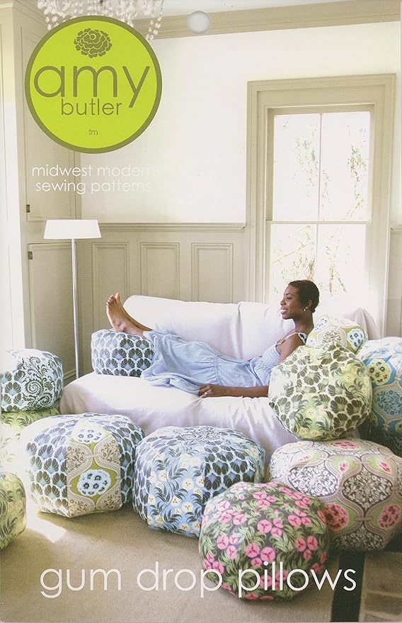 Amazon Com Amy Butler Gum Drop Pillows Ottoman Cushion Sewing
