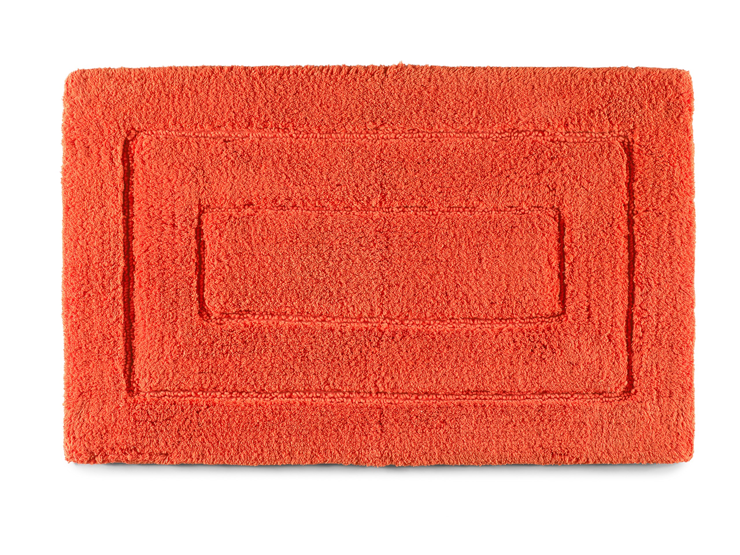 Kassatex Bath Rug, Cotton, Blood Orange, 20 by 32-Inch