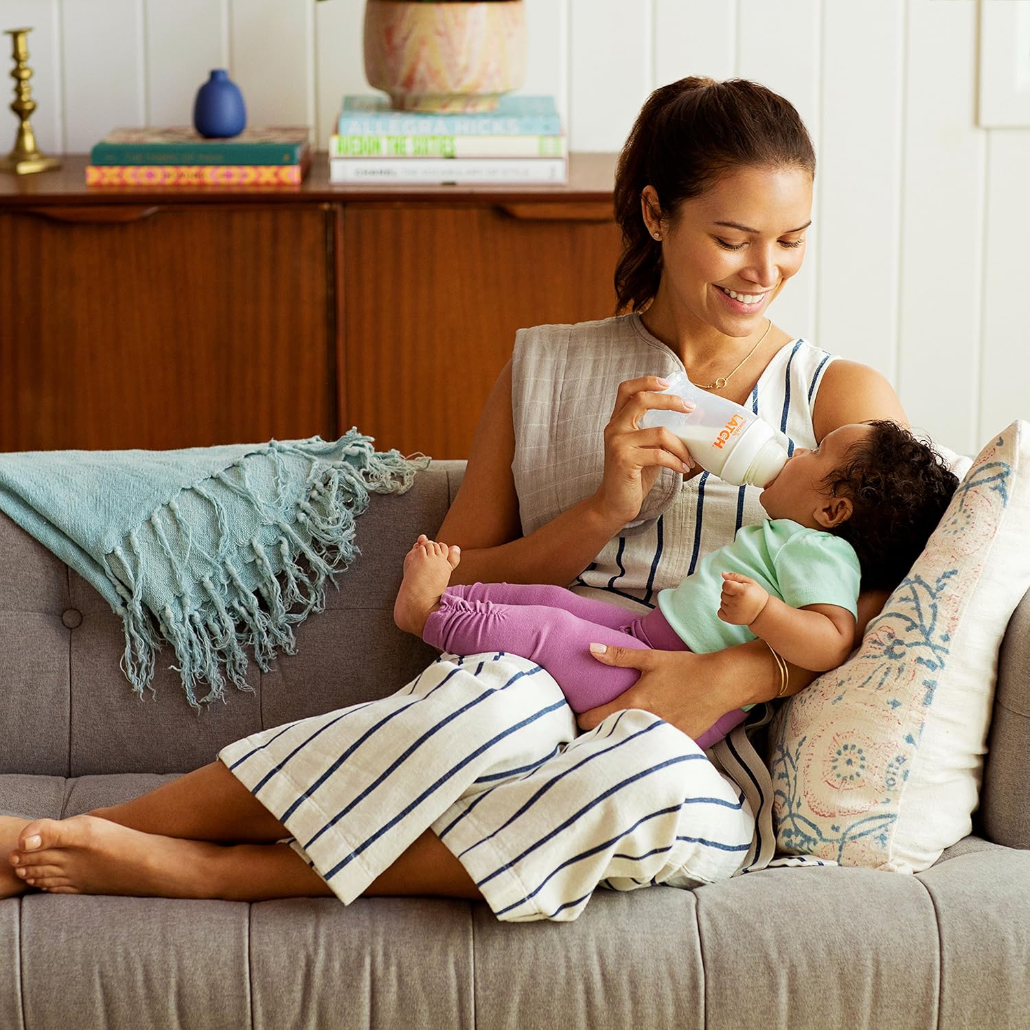 Munchkin Latch Anti-Colic Baby Bottle with Ultra Flexible Breast-like Nipple, BPA Free, 8 Ounce, 3 Pack : Baby