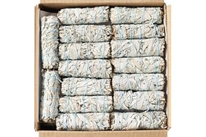 Blue River Sage 20 White Sage Smudge Sticks 4 Inch - Sustainably Grown Sage Bundles for Smudging, Cleansing Home Office, & Ceremony