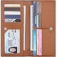 Lavemi Ultra Slim Thin Leather Women Wallet RFID Blocking Credit Card Holder Bifold Long Ladies Billfold
